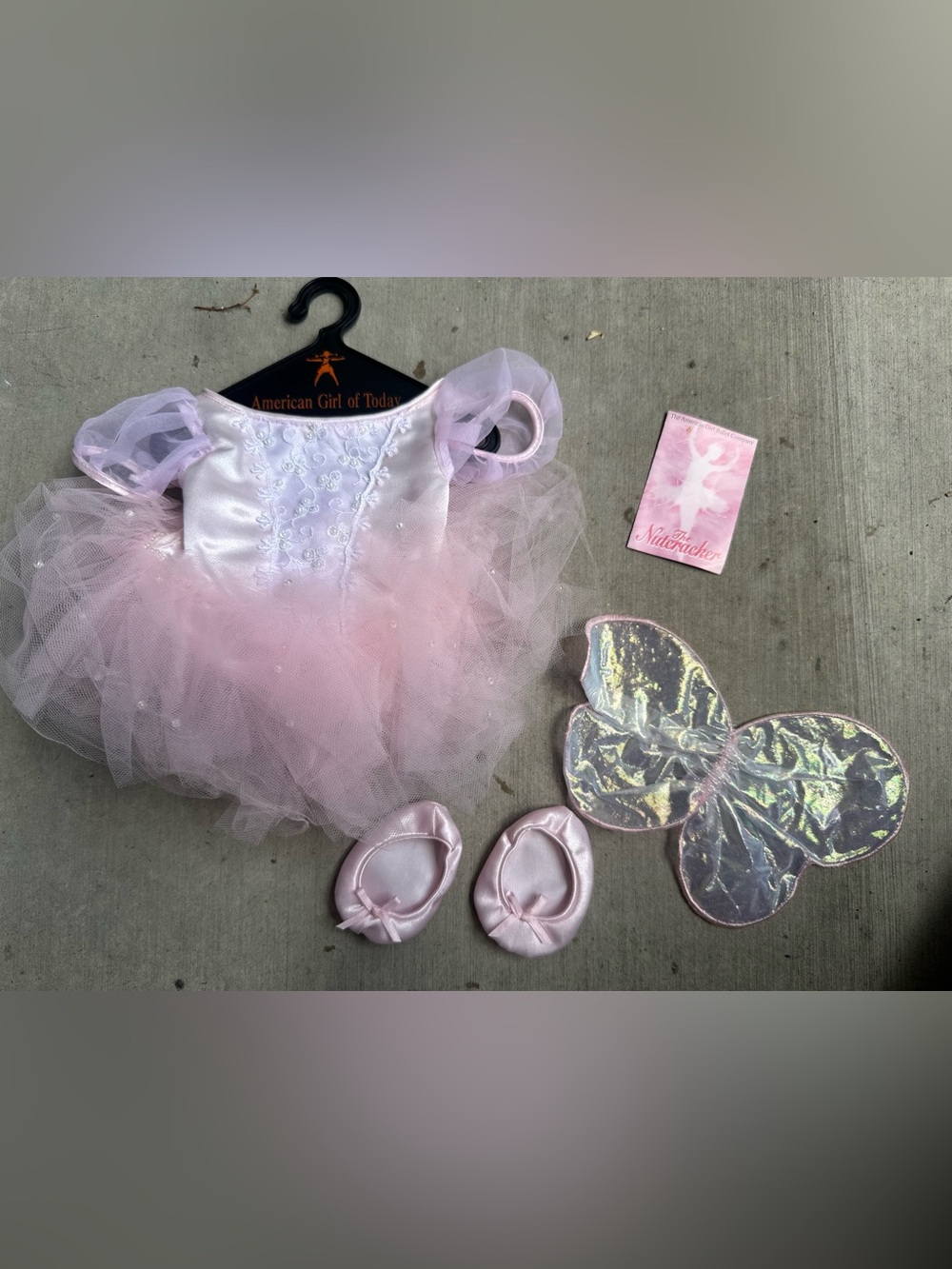American Girl Of Today Ballet Fairy Tutu Dress Wings Slippers Doll Outfit RARE